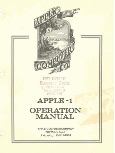 Apple-1 Operation Manual