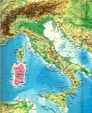 Map of Sardinia